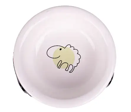 Купить mr.kranch Овечка миска керамическая на подставке для собак и кошек, белая