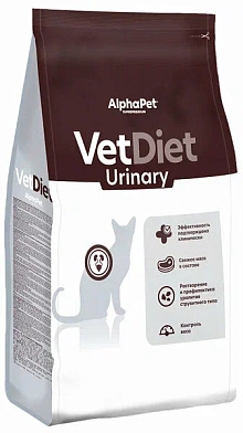 AlphaPet VET DIET Urinary Корм сухой для взрослых кошек при заболеваниях нижних отделов мочевыводящих путей