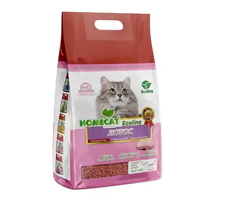 Купить homecat комкующийся наполнитель для кошек "Эколайн" Лотос